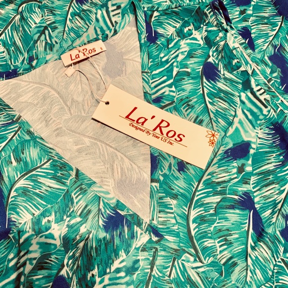 LAST ONE! NWT Tropical Leaf Print Maxi Dress - Picture 8 of 8